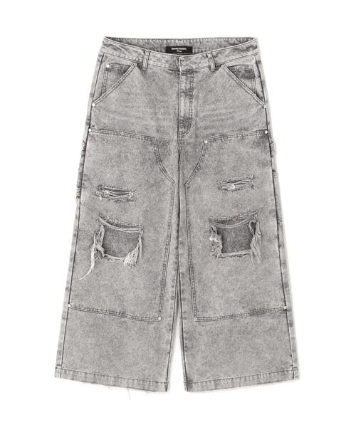 DANKE SCHON（ダンケシェーン）の「DankeSchon/ダンケシェーン/DAMAGE DUCK W-KNEE（その他パンツ・メンズ・ベージュ/チャコールグレー・L/M）」の2枚目の写真