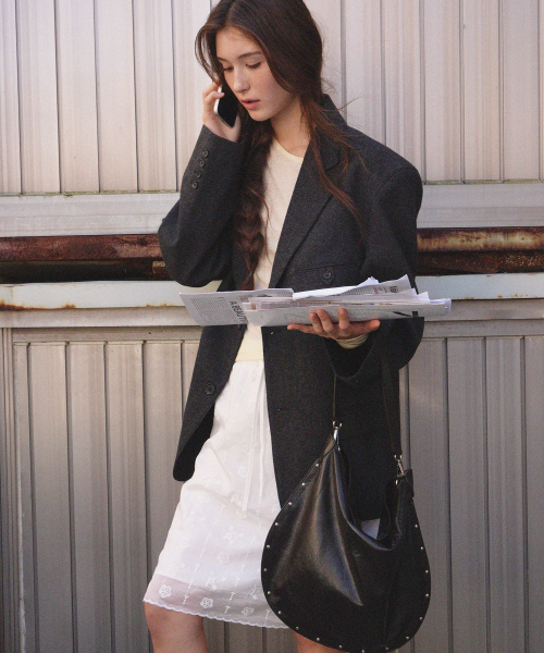 OMNIPOTENT(オムニポテント)の「Morrow Hobo Bag & Pouch _4colors(ショルダーバッグ・レディース・ブラック/ダークブラウン/ブラウン/ワイン・FREE)」の10枚目の写真