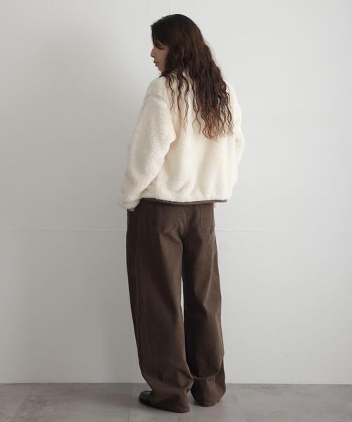 URBAN RESEARCH Sonny Label(アーバンリサーチサニーレーベル)の「『別注』Champion×Sonny Label シェルパフリーススタンドジップ(ブルゾン・レディース・オフホワイト/ブラック/ネイビー/ブラウン系その他・FREE)」の10枚目の写真