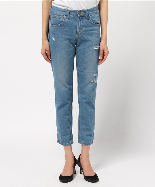 VIS（ビス）の「【ヒルナンデス！放映】スリムテーパードデニム（デニムパンツ・レディース・ホワイト/ネイビー/ブルー系その他・SMALL/MEDIUM/XS.P）」の10枚目の写真