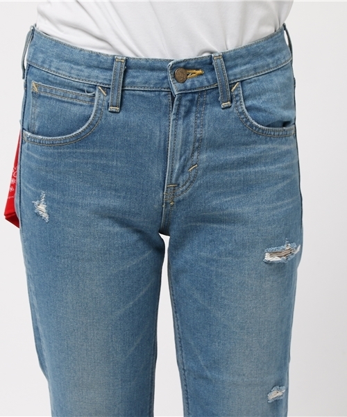 VIS（ビス）の「【ヒルナンデス！放映】スリムテーパードデニム（デニムパンツ・レディース・ホワイト/ネイビー/ブルー系その他・SMALL/MEDIUM/XS.P）」の13枚目の写真