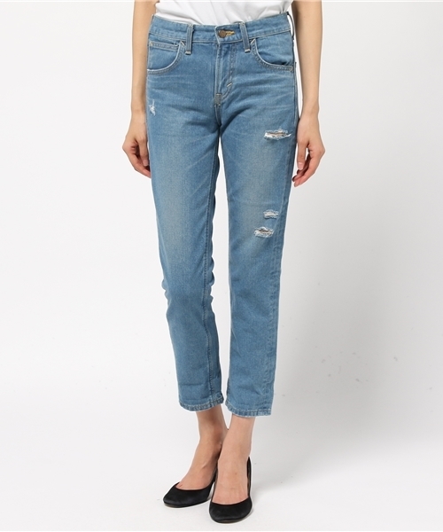 VIS（ビス）の「【ヒルナンデス！放映】スリムテーパードデニム（デニムパンツ・レディース・ホワイト/ネイビー/ブルー系その他・SMALL/MEDIUM/XS.P）」の15枚目の写真