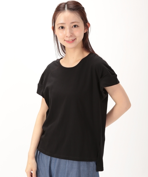 cepo（セポ）の「ロールアップＴシャツ（Tシャツ/カットソー・レディース・ブラック/アイボリー/グレー・MEDIUM）」の3枚目の写真