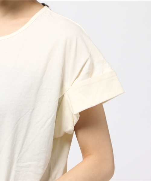 cepo（セポ）の「ロールアップＴシャツ（Tシャツ/カットソー・レディース・ブラック/アイボリー/グレー・MEDIUM）」の8枚目の写真