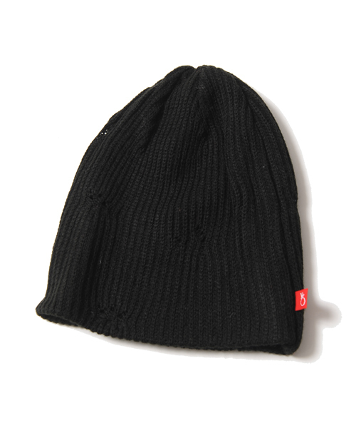 VIRGOwearworks(ヴァルゴウェアワークス)の「MOUNTAIN MOUTH DAMAGE KNIT(ニットキャップ/ビーニー・メンズ・レッド/チャコールグレー/ブラック・FREE)」の2枚目の写真