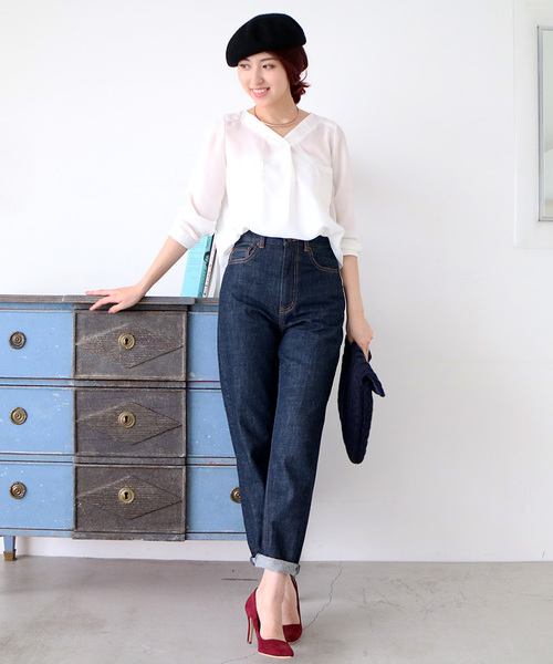 N.（N. Natural Beauty Basic）（エヌエヌナチュラルビューティーベーシック）の「ウォッシャブルビエラブラウス（シャツ/ブラウス・レディース・グレー/ホワイト/カーキ・MEDIUM）」の6枚目の写真