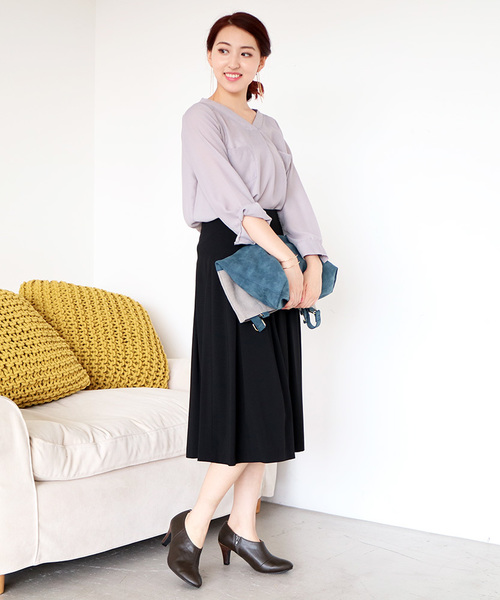 N.（N. Natural Beauty Basic）（エヌエヌナチュラルビューティーベーシック）の「ウォッシャブルビエラブラウス（シャツ/ブラウス・レディース・グレー/ホワイト/カーキ・MEDIUM）」の9枚目の写真