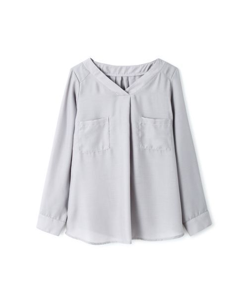 N.（N. Natural Beauty Basic）（エヌエヌナチュラルビューティーベーシック）の「ウォッシャブルビエラブラウス（シャツ/ブラウス・レディース・グレー/ホワイト/カーキ・MEDIUM）」の21枚目の写真