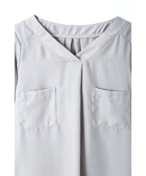 N.（N. Natural Beauty Basic）（エヌエヌナチュラルビューティーベーシック）の「ウォッシャブルビエラブラウス（シャツ/ブラウス・レディース・グレー/ホワイト/カーキ・MEDIUM）」の22枚目の写真