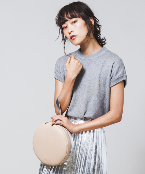 Laugoa(ラウゴア)の「【LAUGOA】ラウンドバッグ/Monaca 0171-11012(ショルダーバッグ)」|ベージュ