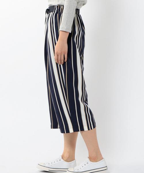 coen（コーエン）の「レジメンタルストライプクロップドパンツ（その他パンツ・レディース・オリーブ/ネイビー・LARGE/MEDIUM）」の9枚目の写真