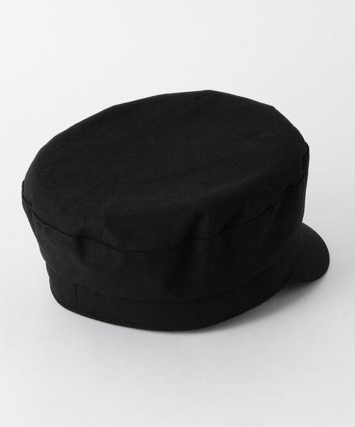 green label relaxing（グリーンレーベルリラクシング）の「CB リネンマリンキャスケットキャップ ◆（キャスケット・レディース・ブラック/ベージュ・FREE）」の4枚目の写真