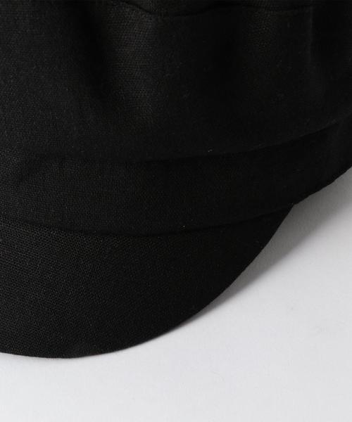 green label relaxing（グリーンレーベルリラクシング）の「CB リネンマリンキャスケットキャップ ◆（キャスケット・レディース・ブラック/ベージュ・FREE）」の5枚目の写真