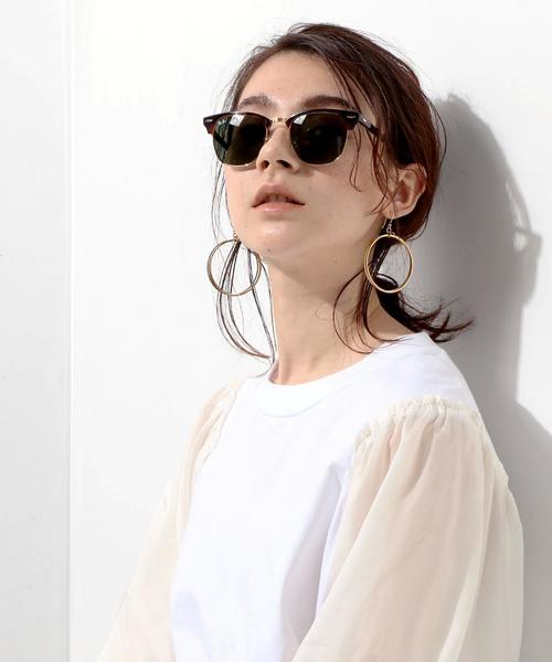 Ray-Ban(レイバン)の「<Ray-Ban(レイバン)>CLUBMASTER 3016/51 サングラス(サングラス・レディース・ブラック/ダークブラウン・FREE)」の11枚目の写真