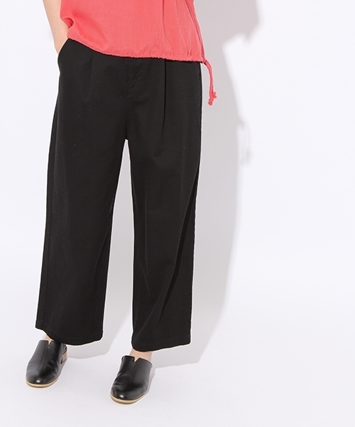 niko and...(ニコアンド)の「<WEB STORE限定>コットンルーズパンツ【niko and ...】(その他パンツ・レディース・ブラック/ベージュ・3/4)」の1枚目の写真