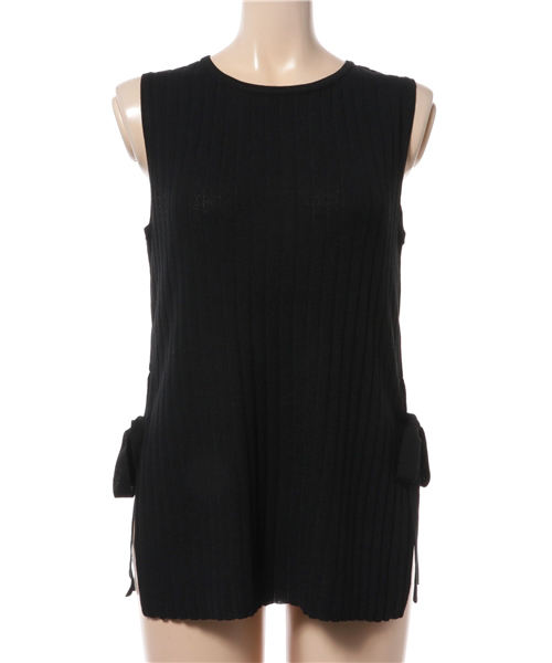 MOUSSY（マウジー）の「SIDE OPEN KNIT TANK（タンクトップ・レディース・ライトカーキ/ライトベージュ/ダークブルー/ブラック・FREE）」の10枚目の写真