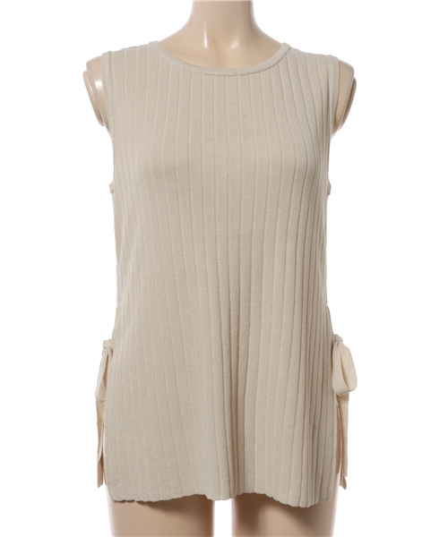 MOUSSY（マウジー）の「SIDE OPEN KNIT TANK（タンクトップ・レディース・ライトカーキ/ライトベージュ/ダークブルー/ブラック・FREE）」の11枚目の写真