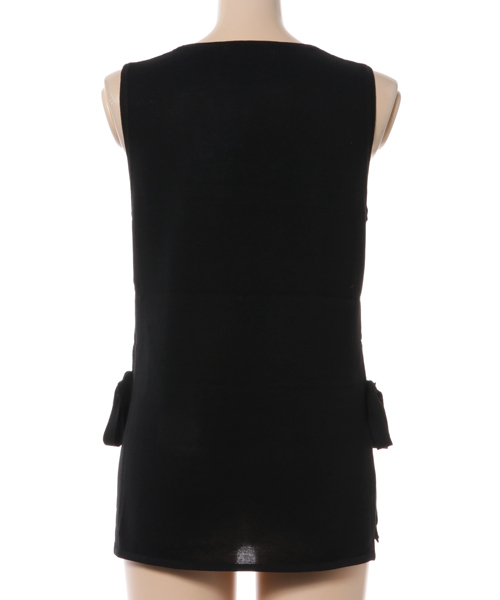 MOUSSY（マウジー）の「SIDE OPEN KNIT TANK（タンクトップ・レディース・ライトカーキ/ライトベージュ/ダークブルー/ブラック・FREE）」の5枚目の写真