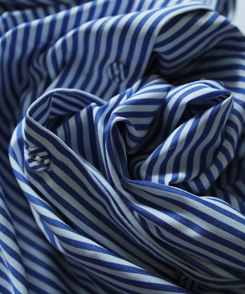 antiqua（アンティカ）の「ストライプデザインロングシャツワンピ（シャツワンピース・レディース・ブルー・FREE）」の11枚目の写真