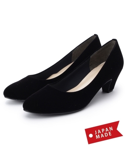 grove(グローブ)の「ふわっと包まれる、やわここちパンプス(日本製)(パンプス・レディース・グレー/ブラック系1/グレー系1/グリーン/ブラック/ベージュ/レッド/ブルー/イエロー・40/30/35/20/25/45/50)」の2枚目の写真