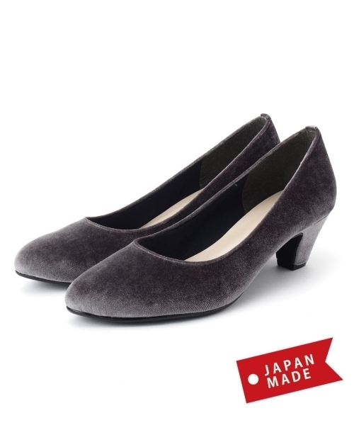 grove(グローブ)の「ふわっと包まれる、やわここちパンプス(日本製)(パンプス・レディース・グレー/ブラック系1/グレー系1/グリーン/ブラック/ベージュ/レッド/ブルー/イエロー・40/30/35/20/25/45/50)」の4枚目の写真