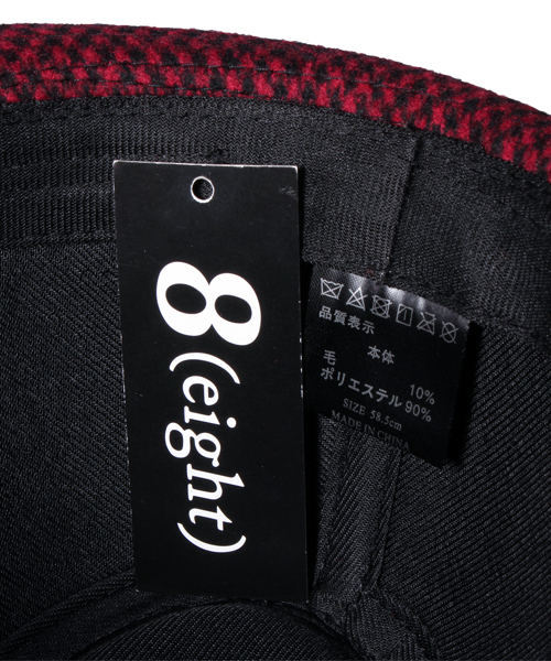 8(eight)(エイト)の「千鳥 中折れ ハット 帽子(ハット・メンズ・グレー/レッド/ブルー・FREE)」の19枚目の写真