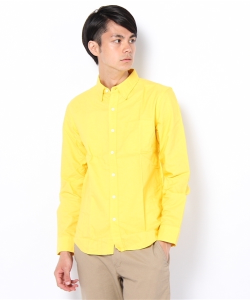 WEGO（ウィゴー）の「カラーオックスフォードLSシャツ（シャツ/ブラウス・メンズ・グリーン/ブルー/イエロー/レッド/オレンジ・MEDIUM/LARGE）」の4枚目の写真