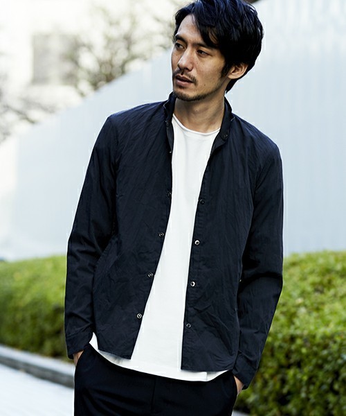 wjk black(ダブルジェイケイブラック)の「【wjk black】≪STUDIOUS限定≫タイプライターワッシャースタンドシャツ(シャツ/ブラウス・メンズ・ライトグレー/ダークグレー/キャメル・1/2/3)」の3枚目の写真