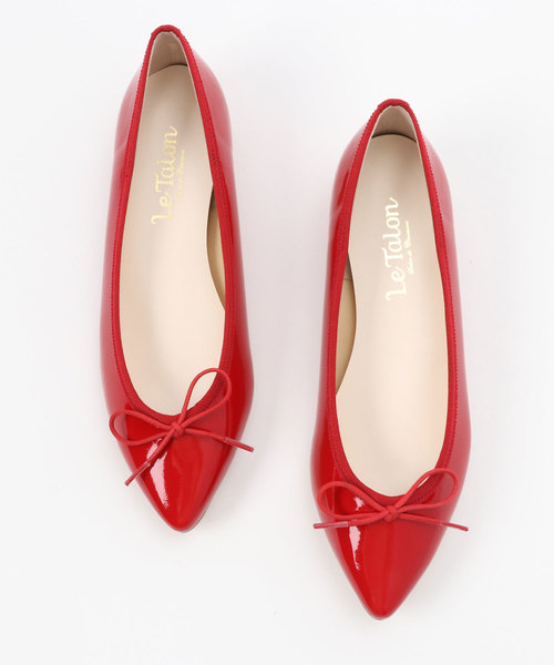 LE TALON(ルタロン)の「ポインテッドエナメルバレエ◆(バレエシューズ・レディース・レッド/ベージュ・23.5cm/22.5cm/25.5cm/25cm/22cm/24cm/23cm/24.5cm/21.5)」の5枚目の写真