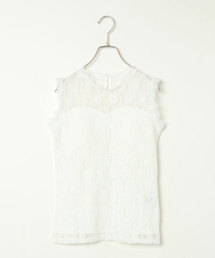 VENCEEXCHANGE | カップ付きレースハイネック                  (タンクトップ)