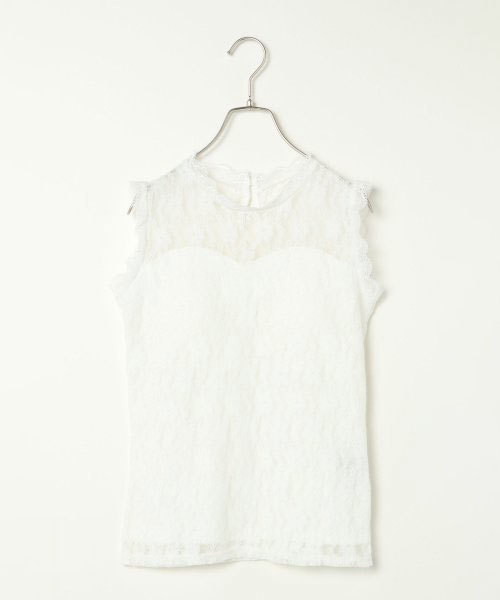 VENCEEXCHANGE(ヴァンスエクスチェンジ)の「カップ付きレースハイネック (タンクトップ・レディース・ブラック/オフホワイト/ブルー/イエロー・MEDIUM/M)」の2枚目の写真