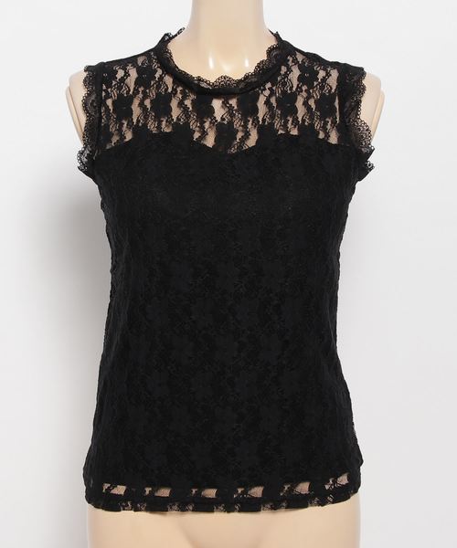 VENCEEXCHANGE(ヴァンスエクスチェンジ)の「カップ付きレースハイネック (タンクトップ・レディース・ブラック/オフホワイト/ブルー/イエロー・MEDIUM/M)」の11枚目の写真