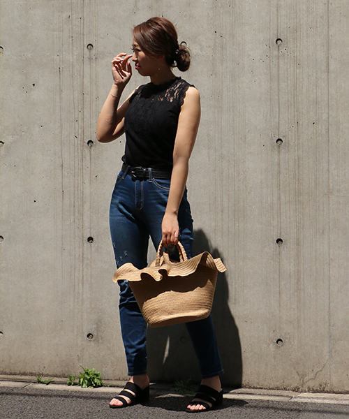 VENCEEXCHANGE(ヴァンスエクスチェンジ)の「カップ付きレースハイネック (タンクトップ・レディース・ブラック/オフホワイト/ブルー/イエロー・MEDIUM/M)」の20枚目の写真