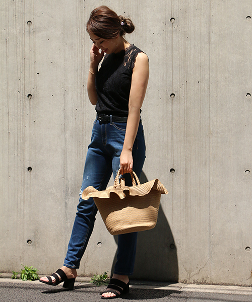 VENCEEXCHANGE(ヴァンスエクスチェンジ)の「カップ付きレースハイネック (タンクトップ・レディース・ブラック/オフホワイト/ブルー/イエロー・MEDIUM/M)」の21枚目の写真