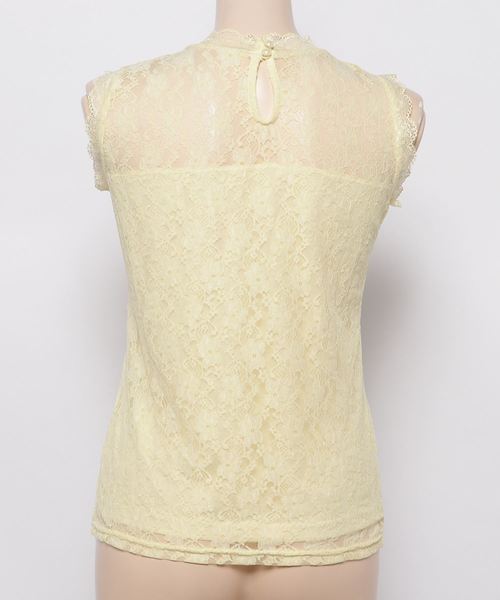 VENCEEXCHANGE(ヴァンスエクスチェンジ)の「カップ付きレースハイネック (タンクトップ・レディース・ブラック/オフホワイト/ブルー/イエロー・MEDIUM/M)」の6枚目の写真