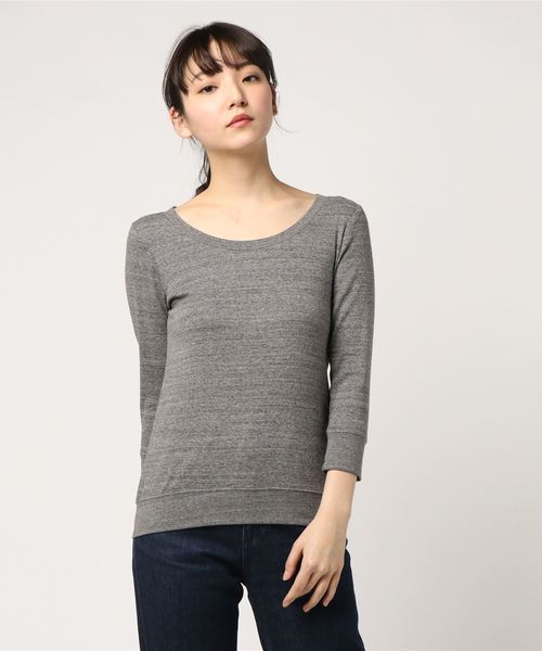 BAYFLOW（ベイフロー）の「BAYFLOW／シルキーフライスクルーネック7分袖Tシャツ　18SS（Tシャツ/カットソー・レディース・グレー/オフホワイト/サックスブルー/その他1・SMALL/MEDIUM/LARGE/X-SMALL/X-LARGE）」の13枚目の写真