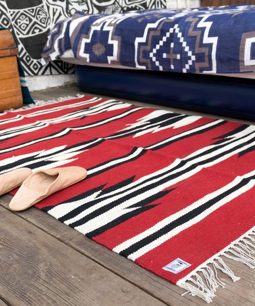 チャイハネ】オルテガ柄ラグマット90×150cm（ラグ/マット