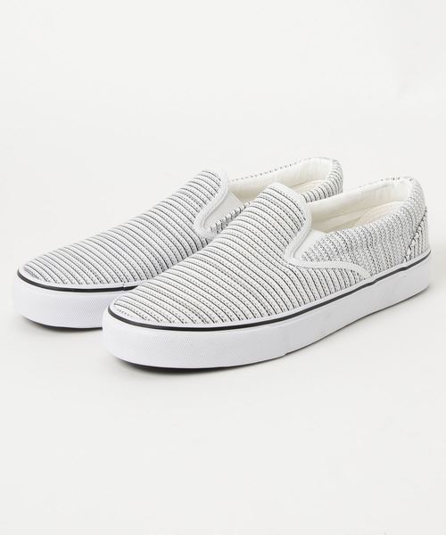 STYLEBLOCK（スタイルブロック）の「スリッポンローカットスニーカー（スニーカー・メンズ・レッド系その他/ブラック系その他3/ベージュ/カモフラージュ/ブルー系その他3/ホワイト系その他3/ブルー系その他2/ホワイト系その他/ブラック系その他/ストライプ/ブルー系その他/レオパード/パイソン/ホワイト系その他2/ブラック系その他2/グレー/ハウンドトゥース/ブラック系その他4/ブラック系その他5/チャコール/ベージュ系その他/ブルー系その他4/ブラックミックス/グレー系その他2/グレー系その他/ブラック系その他7/ブラック系その他6/ブラウン/ブルー系その他5/ブラウン系その他/ブラック×ホワイト/ブラック×ブラック/レッド系その他2・27.0cm/25.5cm/26.5cm/25.0cm/26.0cm/28.0cm）」の2枚目の写真