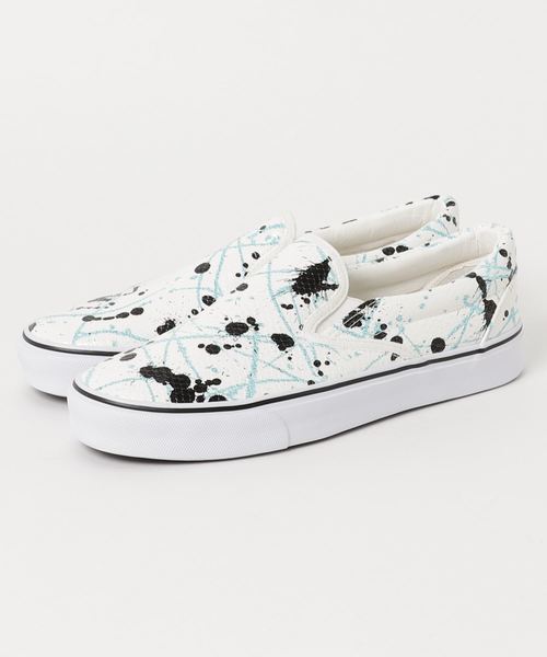 STYLEBLOCK（スタイルブロック）の「スリッポンローカットスニーカー（スニーカー・メンズ・レッド系その他/ブラック系その他3/ベージュ/カモフラージュ/ブルー系その他3/ホワイト系その他3/ブルー系その他2/ホワイト系その他/ブラック系その他/ストライプ/ブルー系その他/レオパード/パイソン/ホワイト系その他2/ブラック系その他2/グレー/ハウンドトゥース/ブラック系その他4/ブラック系その他5/チャコール/ベージュ系その他/ブルー系その他4/ブラックミックス/グレー系その他2/グレー系その他/ブラック系その他7/ブラック系その他6/ブラウン/ブルー系その他5/ブラウン系その他/ブラック×ホワイト/ブラック×ブラック/レッド系その他2・27.0cm/25.5cm/26.5cm/25.0cm/26.0cm/28.0cm）」の3枚目の写真