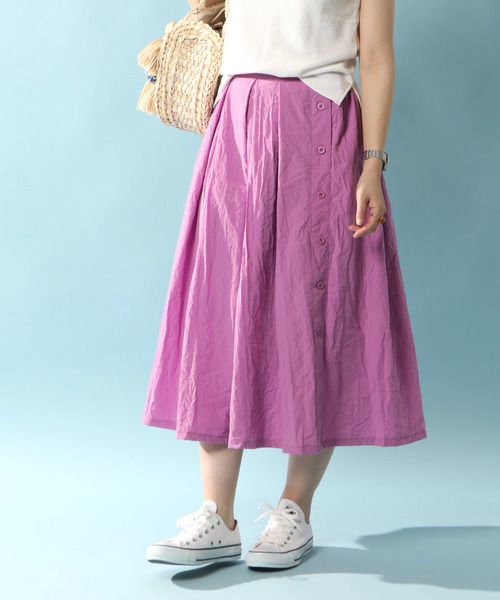 notch.（ノッチ）の「サイドボタンスカート（スカート・レディース・その他4/パープル/その他5/レッド/ネイビー・M/TM）」の3枚目の写真