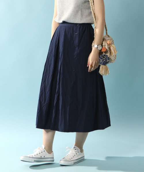 notch.（ノッチ）の「サイドボタンスカート（スカート・レディース・その他4/パープル/その他5/レッド/ネイビー・M/TM）」の2枚目の写真