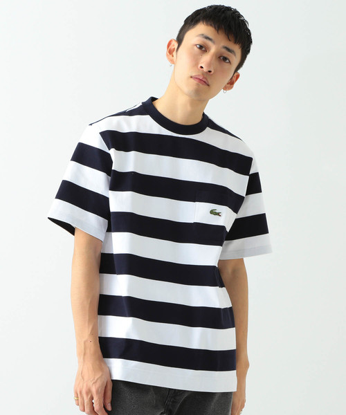 BEAMS（ビームス）の「LACOSTE × BEAMS / 別注 Tシャツ（Tシャツ/カットソー・メンズ・ホワイト/ネイビー/オレンジ/その他・1/2/3/4/5）」の2枚目の写真