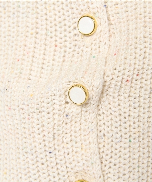 one after another NICE CLAUP（ワンアフターアナザーナイスクラップ）の「片あぜカーディガン（カーディガン/ボレロ・レディース・アイボリー/ピンク/グリーン/グレー・FREE）」の9枚目の写真
