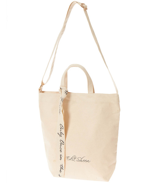 Edit Sheen（エディットシーン）の「ロゴキャンバス3wayトートバッグ（トートバッグ・レディース・アイボリー/ブラック・FREE）」の7枚目の写真