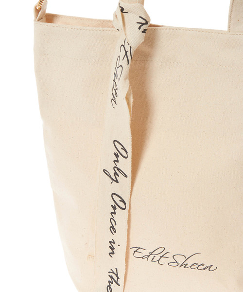 Edit Sheen（エディットシーン）の「ロゴキャンバス3wayトートバッグ（トートバッグ・レディース・アイボリー/ブラック・FREE）」の3枚目の写真