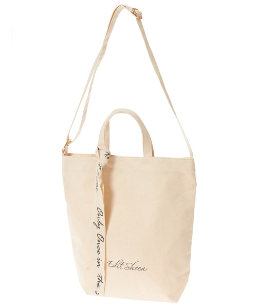 Edit Sheen（エディットシーン）の「ロゴキャンバス3wayトートバッグ（トートバッグ・レディース・アイボリー/ブラック・FREE）」の8枚目の写真