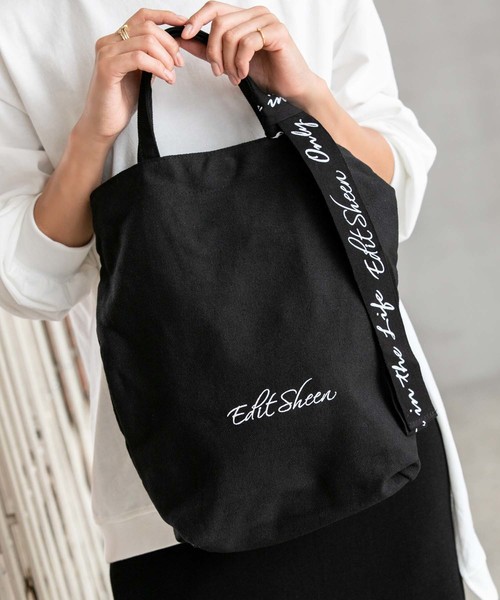 Edit Sheen（エディットシーン）の「ロゴキャンバス3wayトートバッグ（トートバッグ・レディース・アイボリー/ブラック・FREE）」の11枚目の写真