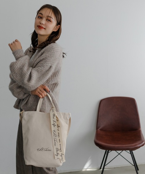 Edit Sheen（エディットシーン）の「ロゴキャンバス3wayトートバッグ（トートバッグ・レディース・アイボリー/ブラック・FREE）」の21枚目の写真