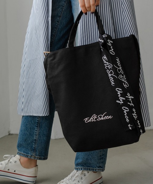 Edit Sheen（エディットシーン）の「ロゴキャンバス3wayトートバッグ（トートバッグ・レディース・アイボリー/ブラック・FREE）」の16枚目の写真