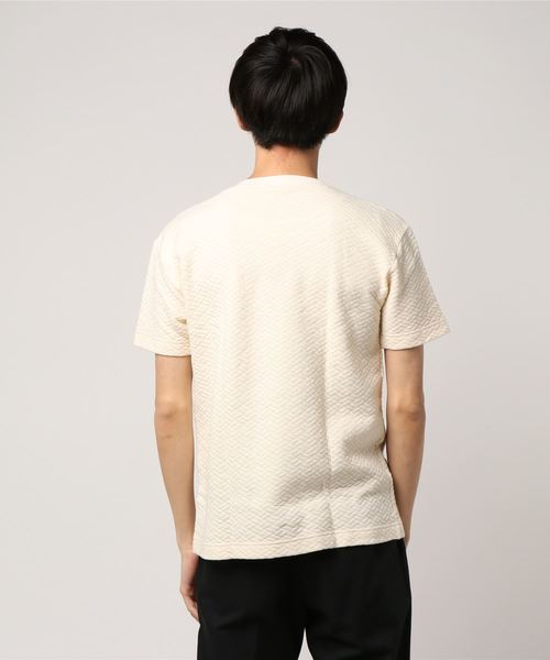 three dots(スリードッツ)の「ダイアモンドキルト クルーネックT(Tシャツ/カットソー・メンズ・アイボリー・SMALL/MEDIUM/LARGE)」の3枚目の写真